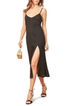 Reformation Crimini Slipdress In Black