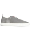 Thom Browne Sneakers Mit Logo-streifen In Grey