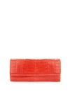 Nancy Gonzalez Crocodile Leather Clutch Bag In Red