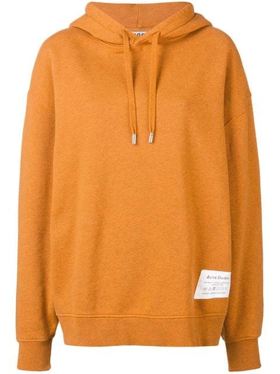 Acne Studios Loose Fit Hooded Sweatshirt In Orange