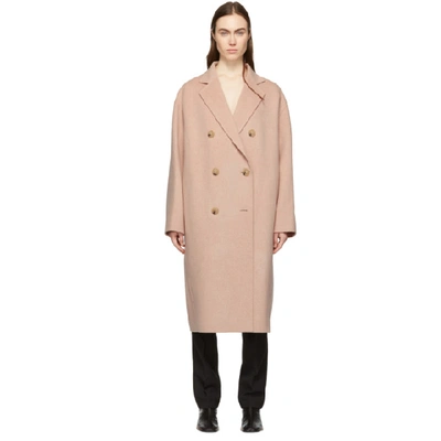 Acne Studios Odethe Oversized Wool And Cashmere-blend Coat In Pale Pink M