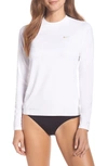 Nike Long Sleeve Hydroguard Shirt In White