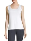 St John Women's Milano Knit Contour Tank Top In Bianco