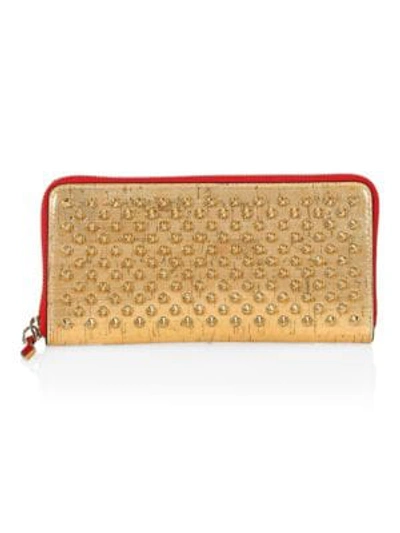 Christian Louboutin Panettone Studded Wallet In Black