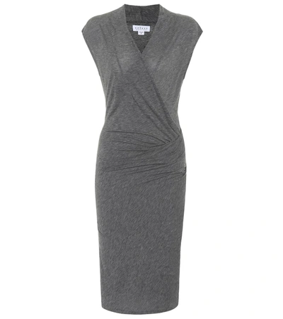 Velvet Omega Cotton-blend Dress In Grey