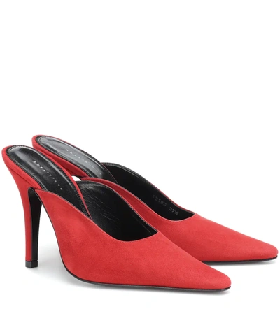 Dorateymur Red Groupie 100 Suede Pointy Toe Mules