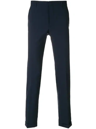 Prada Slim Tailored Trousers - Blue
