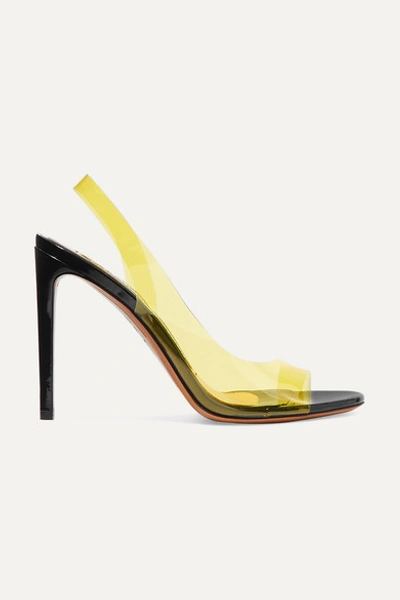 Alexandre Vauthier Amber Ghost Patent-leather And Pvc Sandals In Yellow