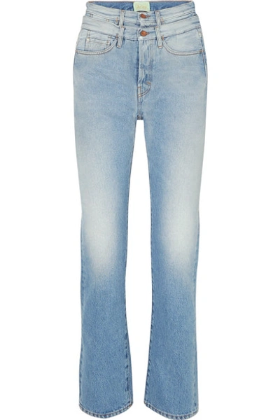 Aries Lilly High-rise Straight-leg Jeans In Light Denim