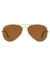 Ray Ban 3025 Aviator Sunglasses In Metallic