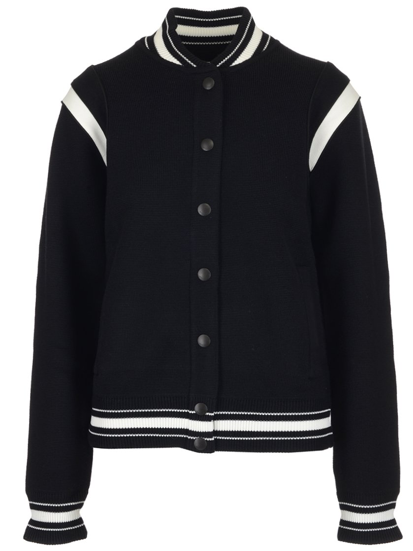 Givenchy Back Logo Varsity Jacket In Black | ModeSens