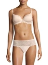 Simone Perele Caresse 3d Plunge T-shirt Bra In Blush