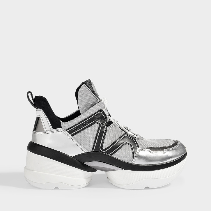 olympia nylon and logo trainer