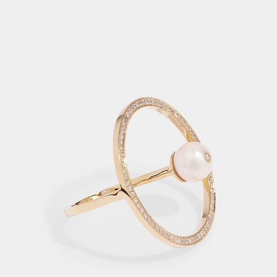 Anissa Kermiche Reine Ring In 14k Yellow Gold And Diamonds