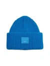 Acne Studios Pansy N Face Wool-blend Beanie In Aqua Blue