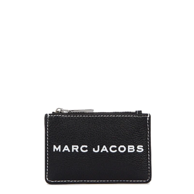 Marc Jacobs The Tag Top Zip Multi Wallet In Black Leather With Polyurethane Coating