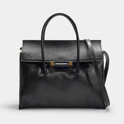 Marni | Soft Leather Shoulder Bag In Black