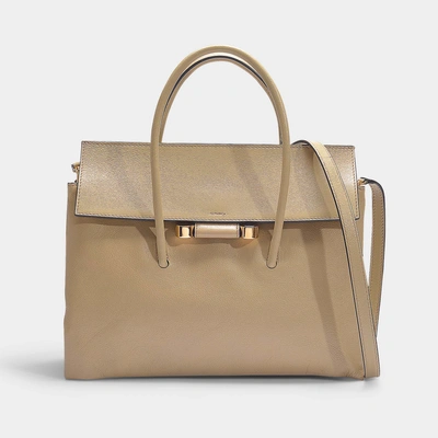 Marni | Soft Leather Shoulder Bag In Calfskin In Beige