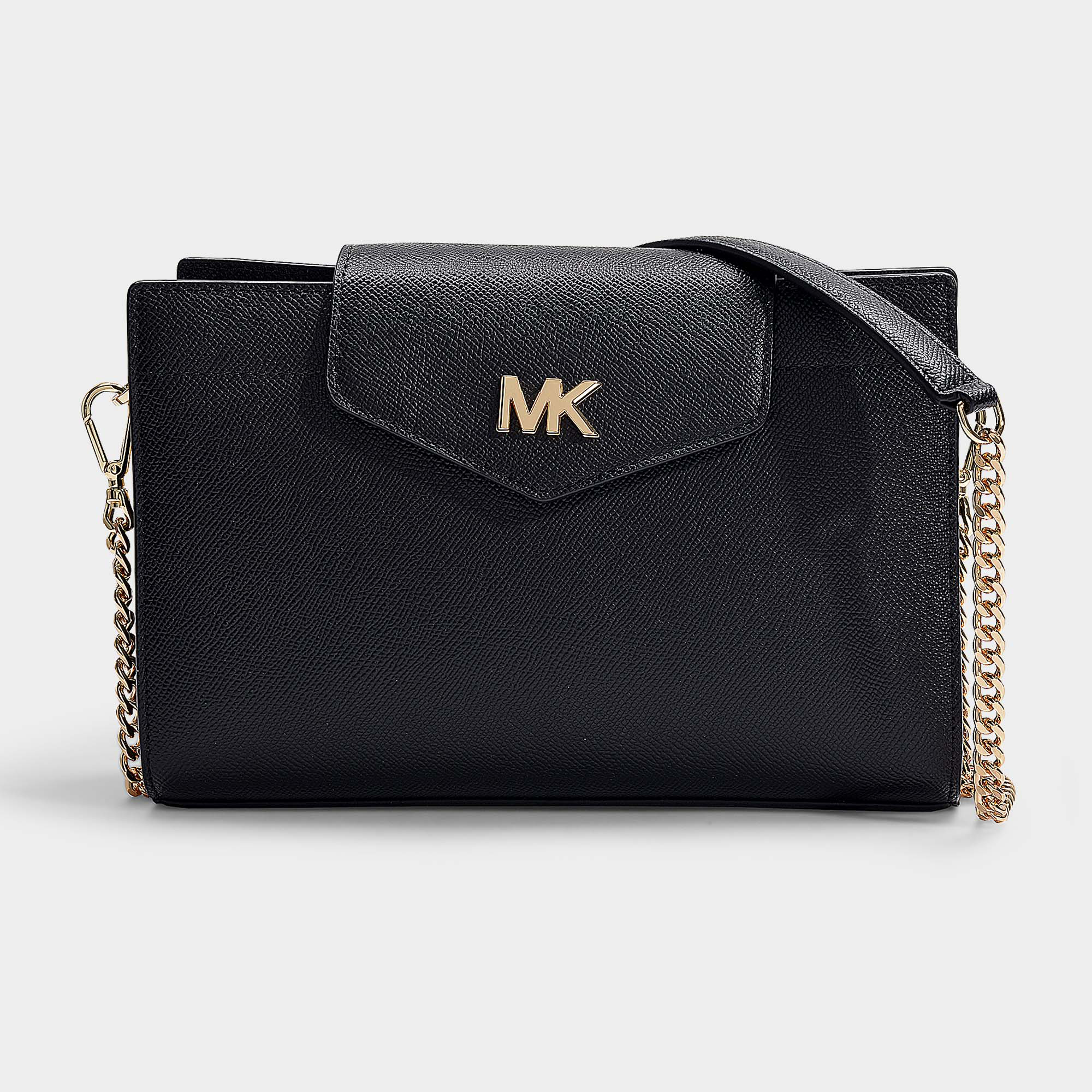 Michael Michael Kors | Crossbodies Large Convertible Crossbody Clutch Bag In Black Grained ...