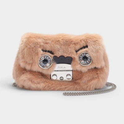 Furla Metropolis Nuvola Mini Crossbody In Pink Fake Fur ModeSens
