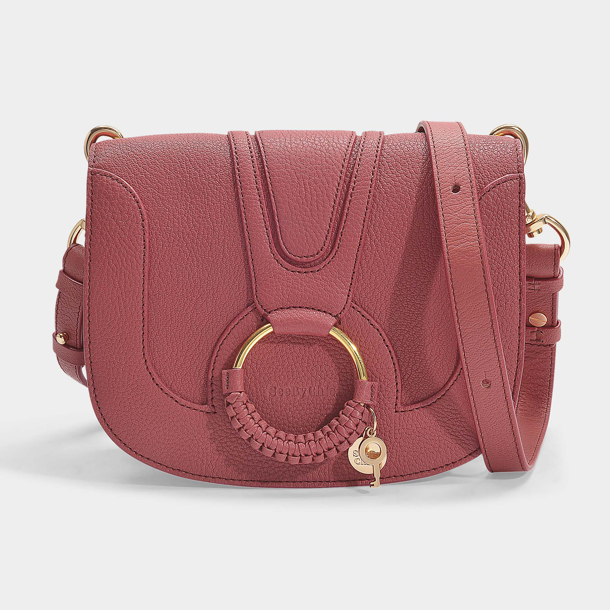See By ChloÉ | Hana Small Crossbody Bag In Rusty Pink Grained Goatskin ...