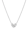 Nadri Valentine's Day Cluster Heart Necklace, 16 In Silver