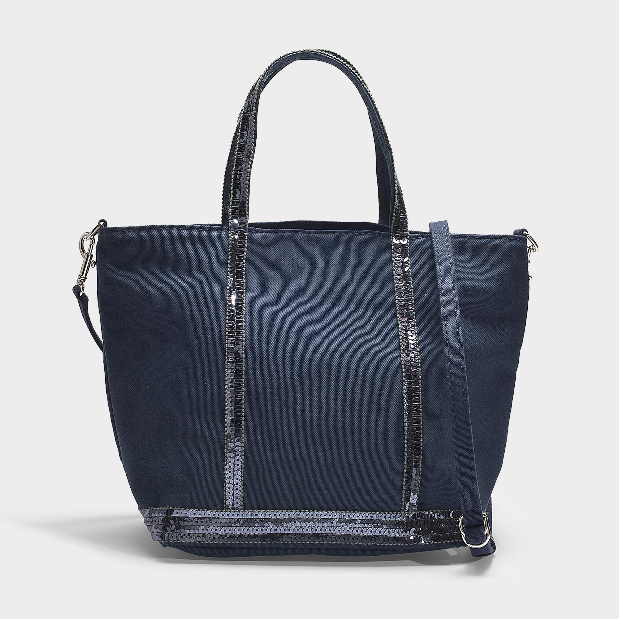 Vanessa Bruno Sac Cabas Petit+b Toile Paillettes In Blue ModeSens