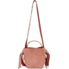 Acne Studios Musubi Mini Knotted Suede Shoulder Bag In Pink