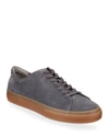 Vince Men's Farrell Low-top Leather Sneakers In Stone Gray