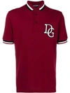 Dolce & Gabbana Cotton Piqué Polo With Logo In Red