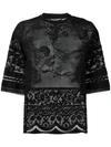 Dolce & Gabbana Dolce And Gabbana Black Lace Embroidered T-shirt