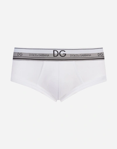 Dolce & Gabbana Brando Stretch Cotton Briefs In White