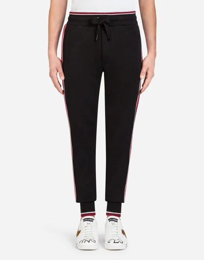 Dolce & Gabbana Cotton Jogging Pants In Black