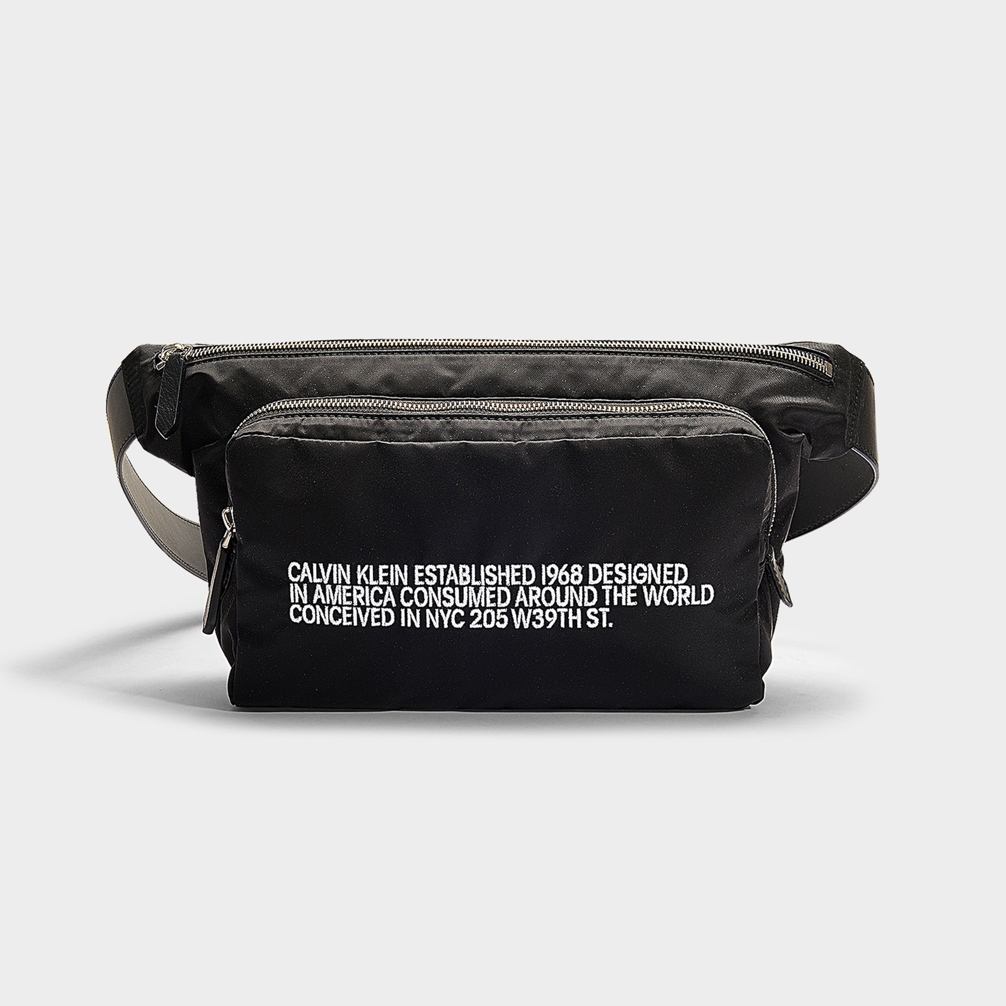 Calvin Klein 205w39nyc Fanny Pack In Black And White Nylon ModeSens