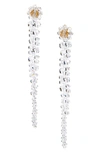 Simone Rocha Beaded Drop Earrings In Clear