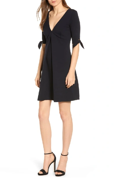 Bailey44 Quarterdeck Ponte Fit-and-flare Dress In Midnight