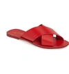Seychelles Total Relaxation Slide Sandal In Red Leather