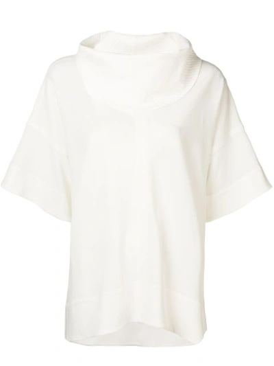Givenchy Cowl-neck Stretch-jersey Top In White