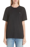Acne Studios Nash Face Patch Unisex T-shirt In Black