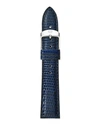 Michele 16mm Navy Lizard Watch Strap Ms16aa030400 In Blue