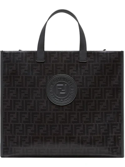 Fendi Monogram Tote Bag In Black