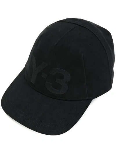 Y-3 Baseballkappe Mit Logo-print In Black