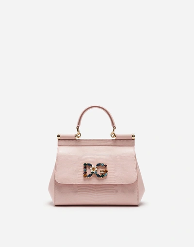 ドルチェ＆ガッバーナ◆Small calfskin sicily bag iguana-print Iguana Print Sicily Bag - Women's Bags | Dolce&Gabbana