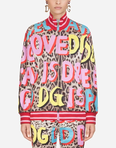 Dolce & Gabbana Pop Leopard-print Nylon Jacket In Leopard Print