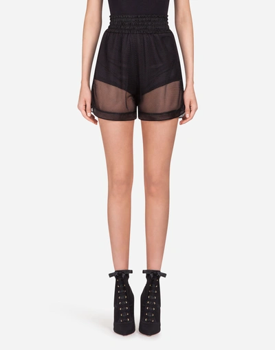 Dolce & Gabbana Mesh Shorts In Black