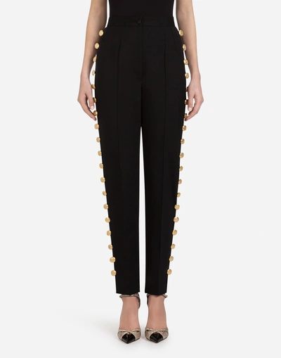 Dolce & Gabbana Wool Pants In Black