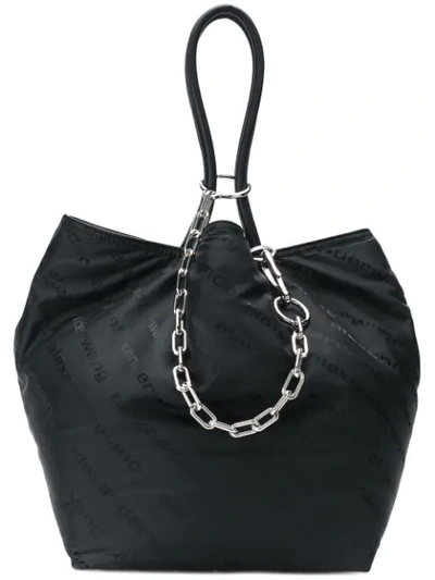 Alexander Wang Cable Chain Tote Bag In 001black