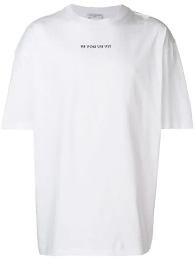 Ih Nom Uh Nit Bowie Flash Print White Cotton T-shirt