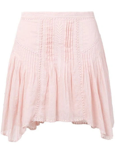 Isabel Marant Étoile Pleated Mini Skirt In Pink