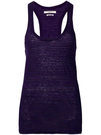 Isabel Marant Étoile U-neck Fitted Top In Purple